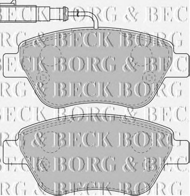 BORG & BECK bbp1716 -  Комплект тормозных колодок, дисковый тормоз
